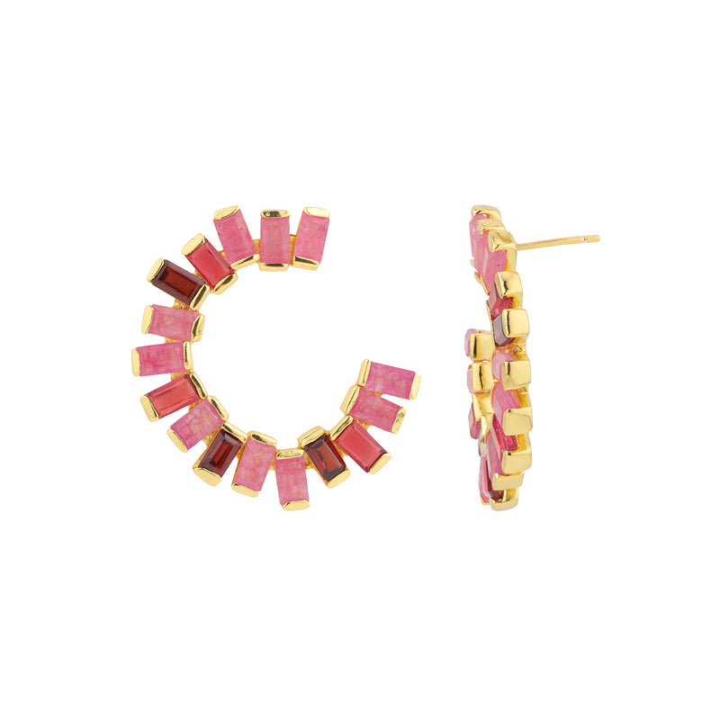 Earrings  - Open Gemstone Hoops