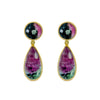 Earrings - Ruby in Ziosite Double Drops