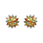 Earrings - Multi Sapphire Cluster