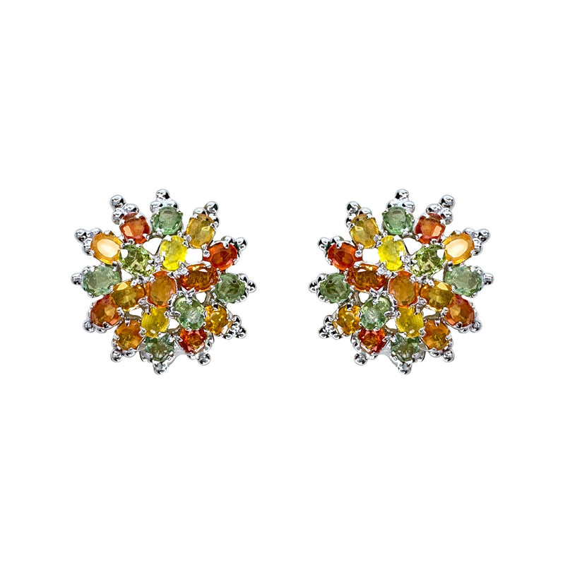 Earrings - Multi Sapphire Cluster