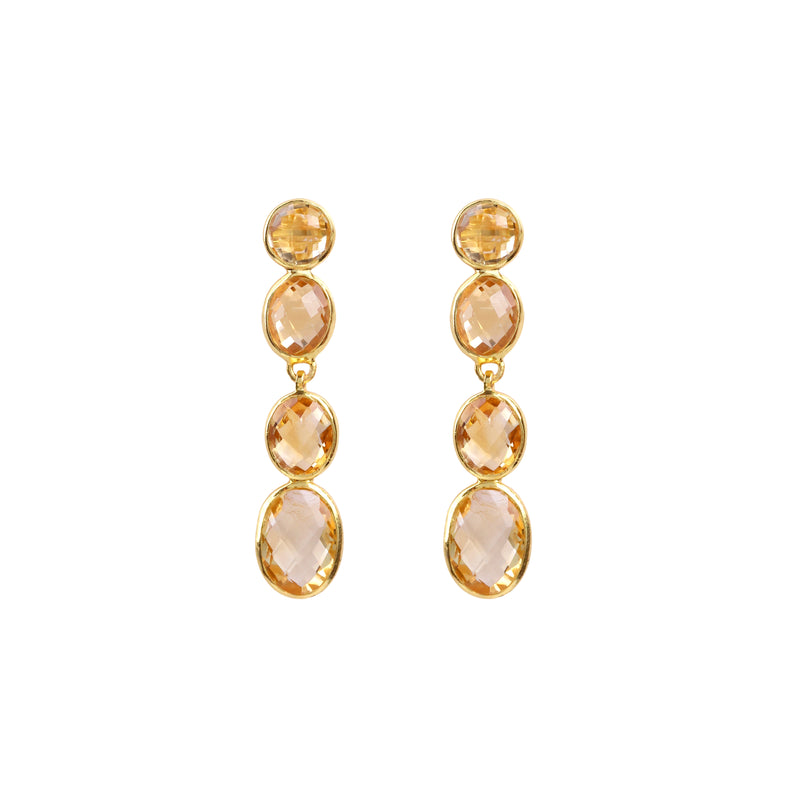Earrings - Citrine Chandelier
