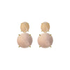 Earrings - Rose Quartz Double Drop