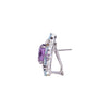 Earrings - Amethyst and Multi Gem Flower