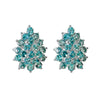 Earrings - Blue Topaz Pear Shaped Cluster