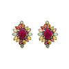 Earrings - Ruby & Multi Sapphires
