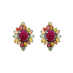 Earrings - Ruby & Multi Sapphires