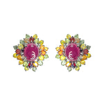 Earrings - Ruby & Multi Sapphires