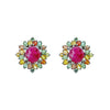 Earrings - Ruby & Multi Sapphires