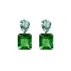 Earrings - Aquamarine & Green Quartz