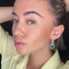 Earrings - Citrine, Blue Topaz & Aquamarine Trio