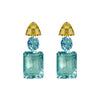 Earrings - Citrine, Blue Topaz & Aquamarine Trio