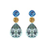 Earrings - Citrine, Blue Topaz & Aquamarine Trio
