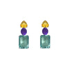 Earrings - Citrine, Amethyst & Aquamarine Trio
