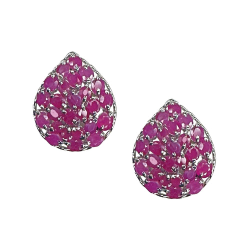 Earrings - Ruby Teardrops