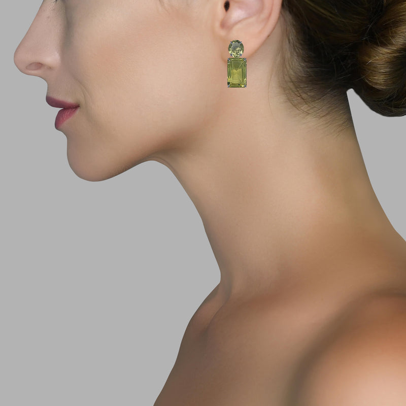 Earrings - Lemon Quartz Duo