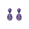 Earrings - Amethyst Double Drops