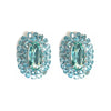 Earrings - Blue Topaz & Prasiolite Cluster