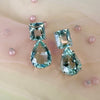Earrings - Aquamarine Double Drops