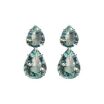Earrings - Aquamarine Double Drops