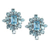 Earrings - Blue Topaz Cluster