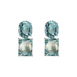 Earrings - Aquamarine Double Drops