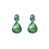Earrings - Blue Topaz & Green Quartz Double Drops