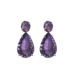 Earrings - Amethyst Double Drops
