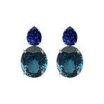 Earrings - Tanzanite & Indicolite Quartz