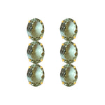 Earrings - Prasiolite Trio