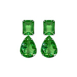Earrings - Green Quartz Double Drops