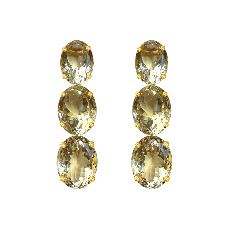 Earrings - Citrine Trio