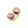 Ring - Double Amethyst Faceted