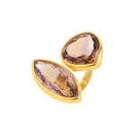 Ring - Double Amethyst Faceted