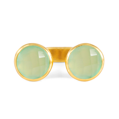 Ring - Gemini - Aqua Chalcedony