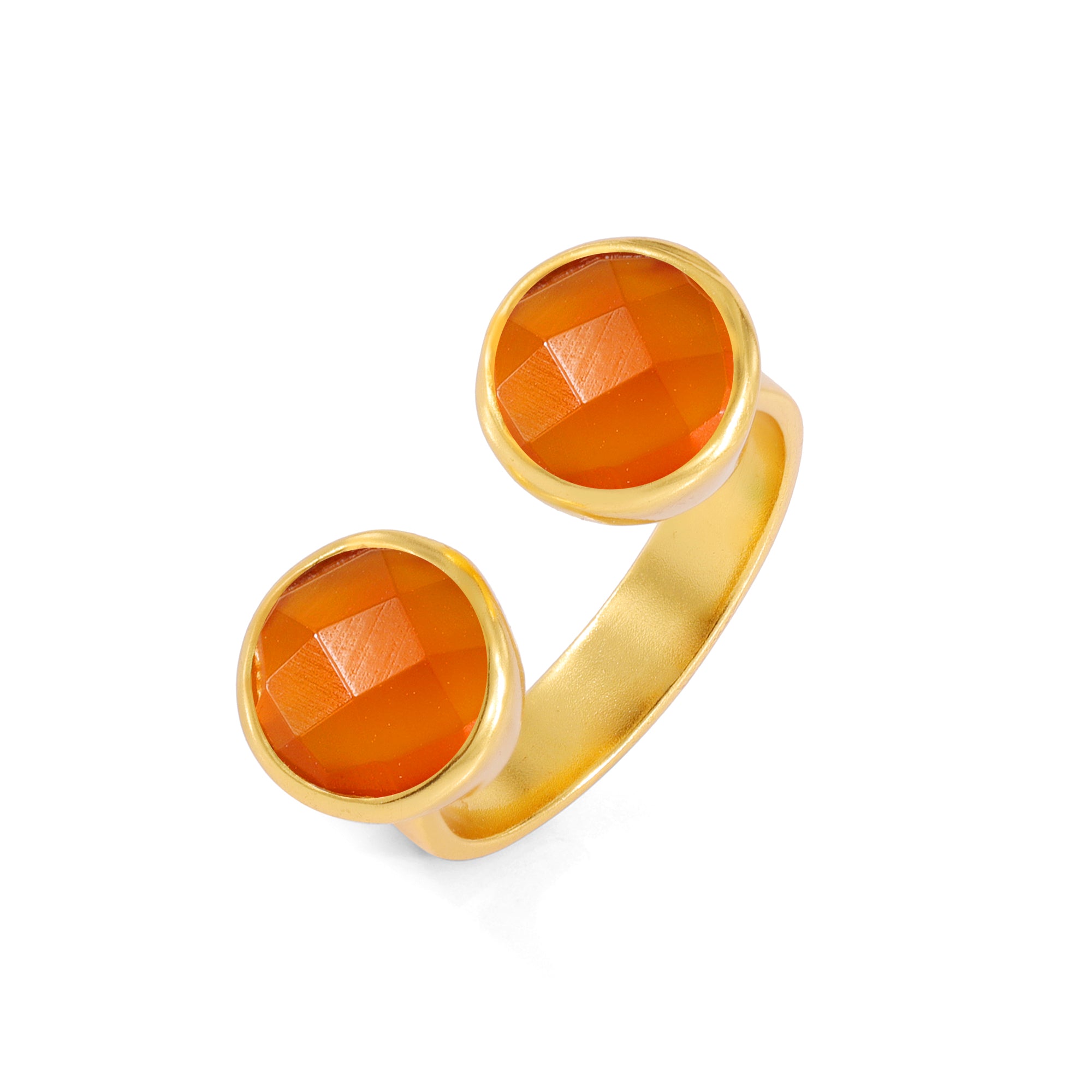 Luxury gemstone ring with clean contemporary design