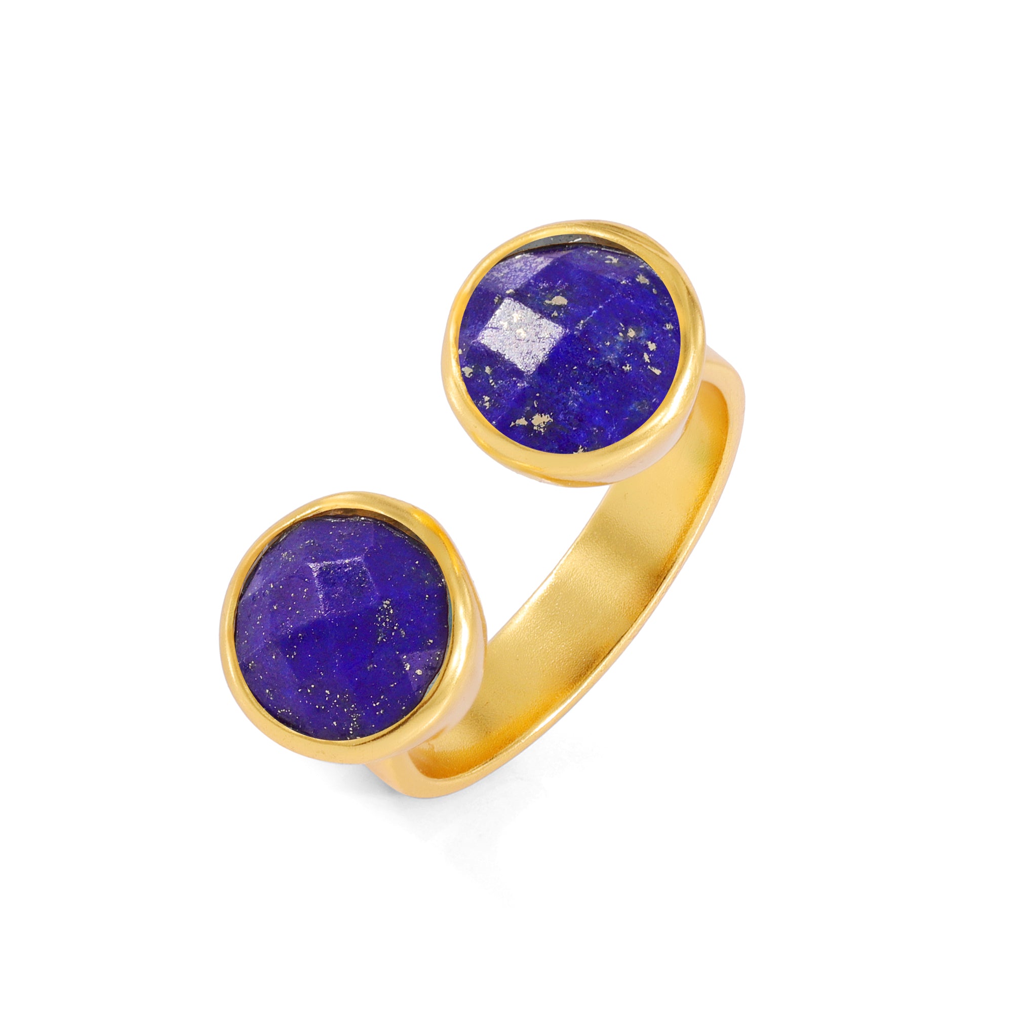 Designer gemstone ring with modern handcrafted finish