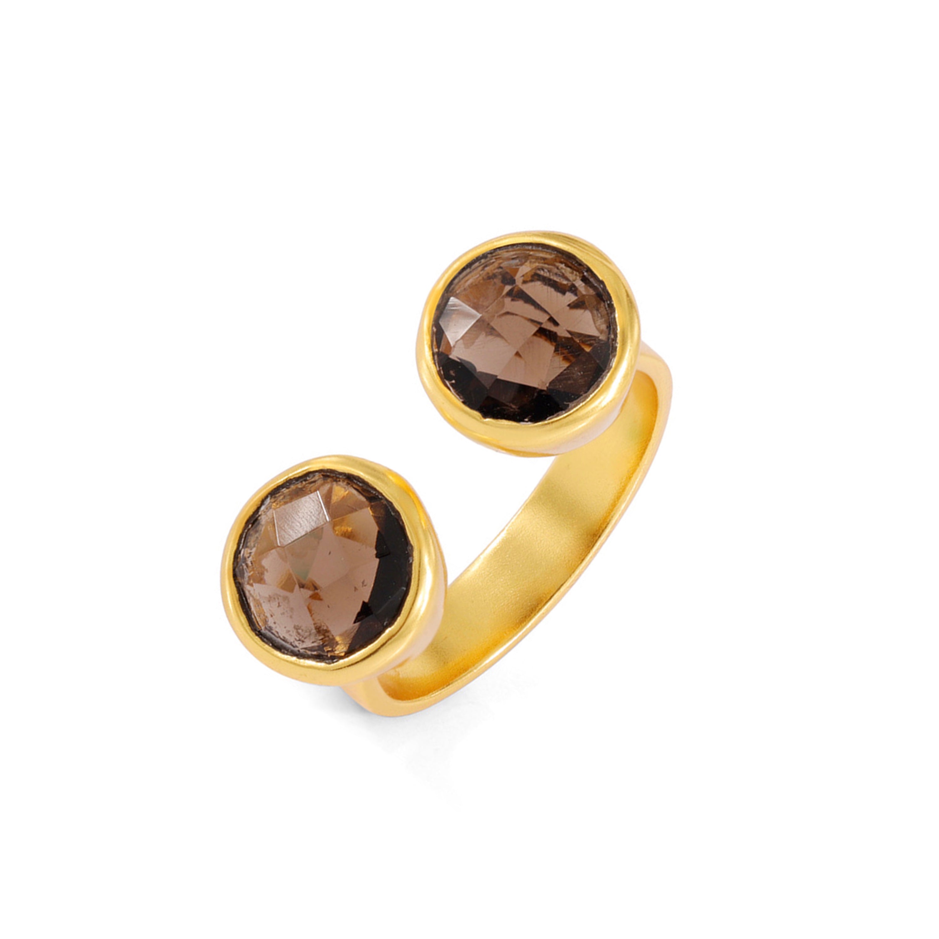 Designer gemstone ring with modern handcrafted finish