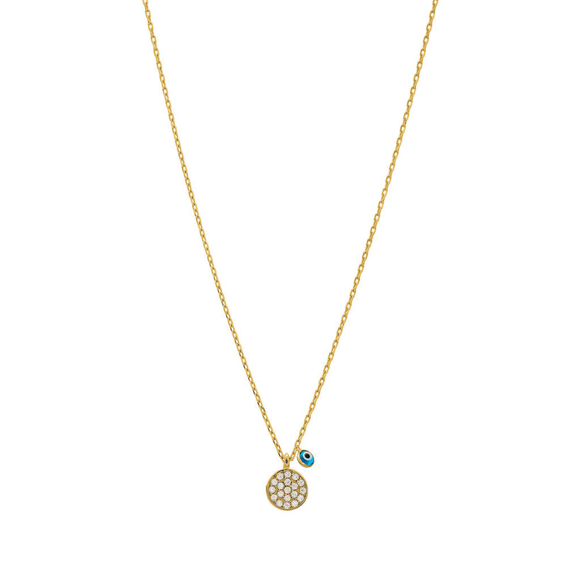 Necklace - Pave Disc