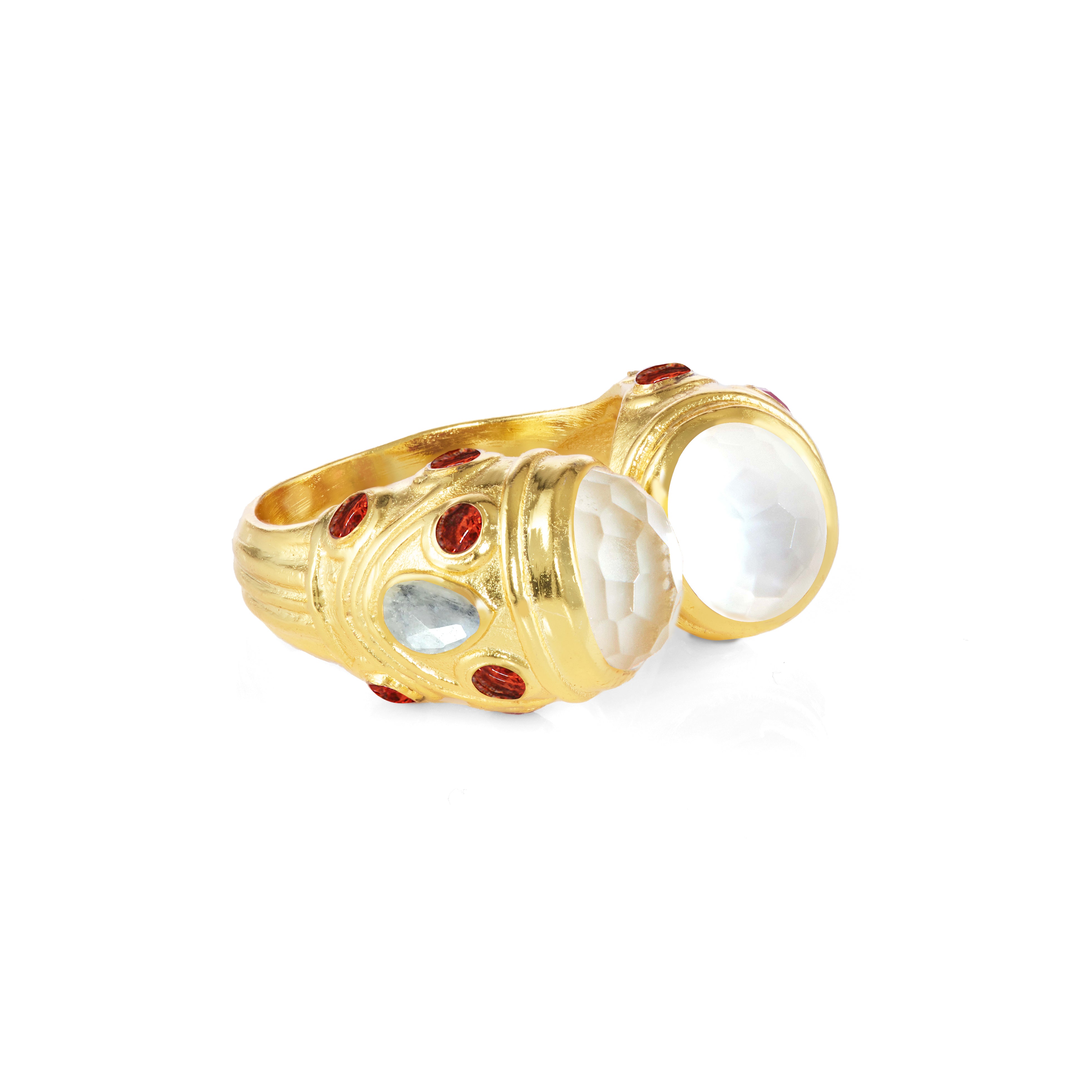 Cardinal collection luxury gemstone ring with striking design