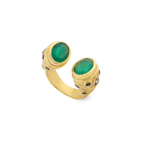 Ring - Constantinople - Green Onyx & Prasiolite