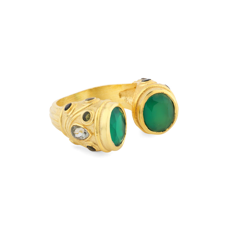 Ring - Constantinople - Green Onyx & Prasiolite