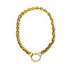 Necklace - Gold Chain With Gold Round Carabiner