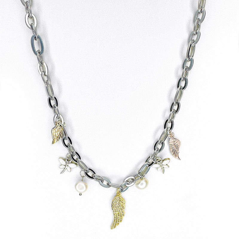 Necklace - Dreamweaver - Charm Necklace - Rhodium