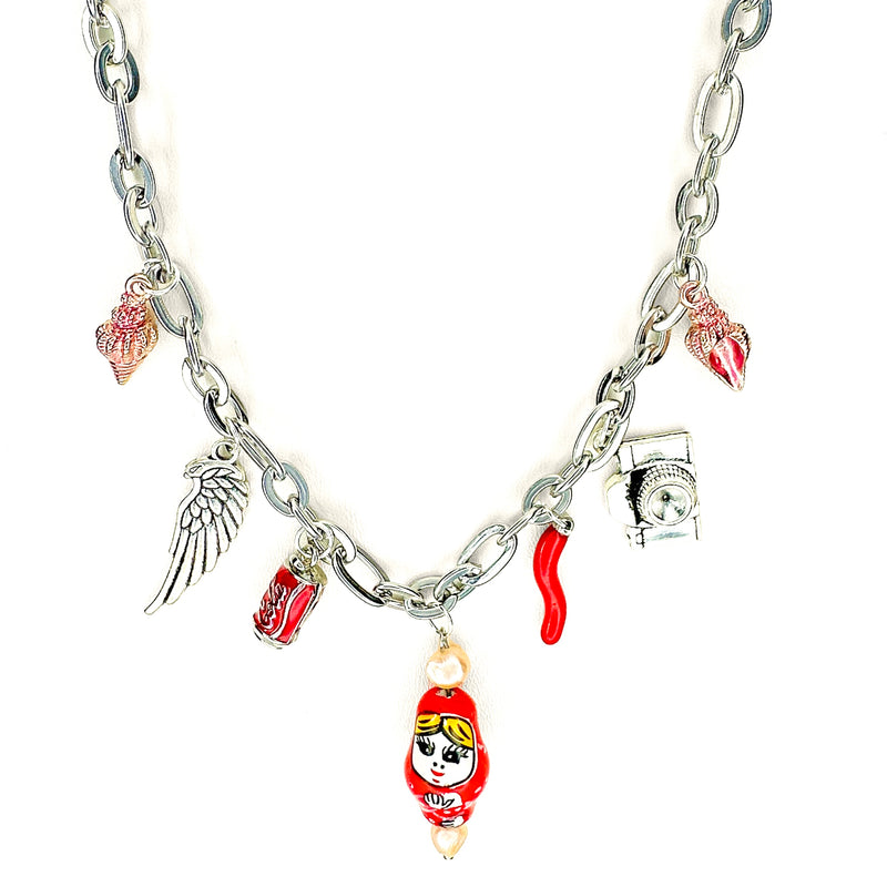 Necklace - Dreamweaver - Charm Necklace - Rhodium