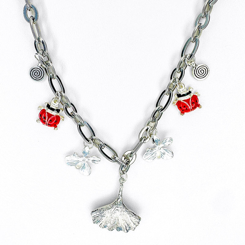 Necklace - Dreamweaver - Charm Necklace - Rhodium