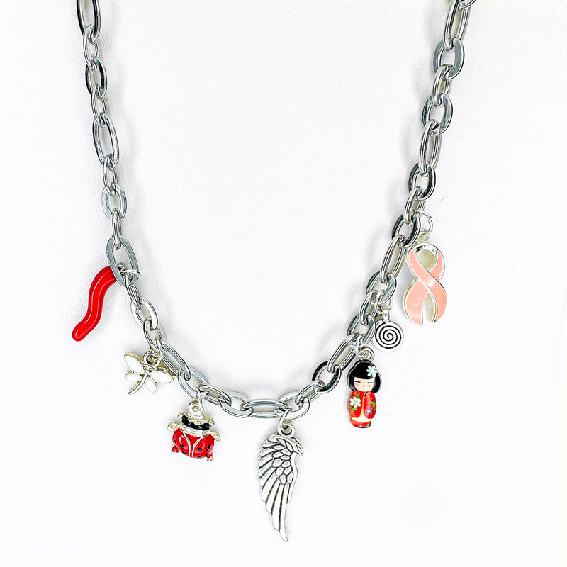 Necklace - Dreamweaver - Charm Necklace - Rhodium