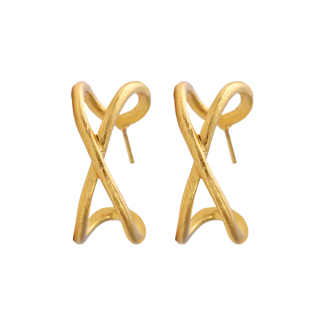 Gen-X Hoop Earrings, gold plated, handcrafted gemstone earrings Singapore