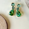 Earrings - Indicolite Quartz & Green Quartz Trio