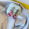 Earrings - Blue Topaz & Pink Topaz Trio