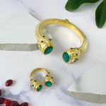 Cuff - Constantinople - Green Onyx & Prasiolite